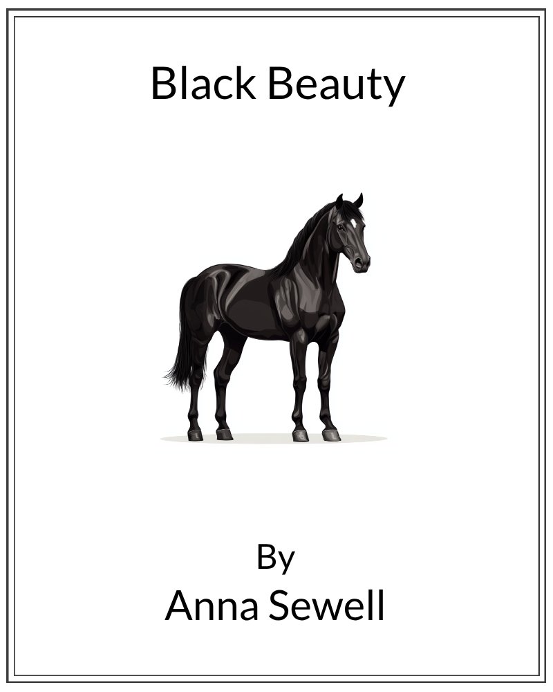 Cover image for Black Beauty (only available on author's website)